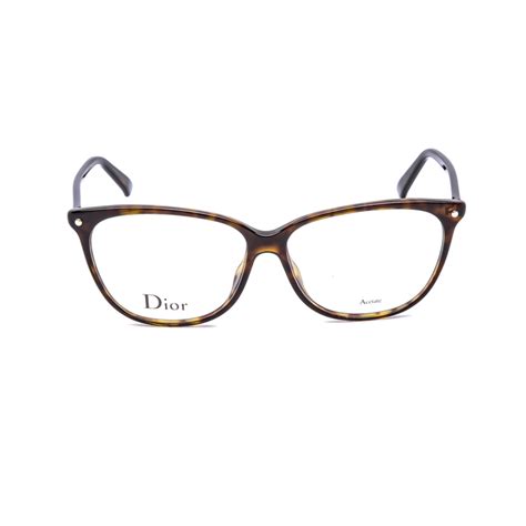 Dior Ladies Tortoise Square Eyeglass Frames CD3270 0086 00V 55